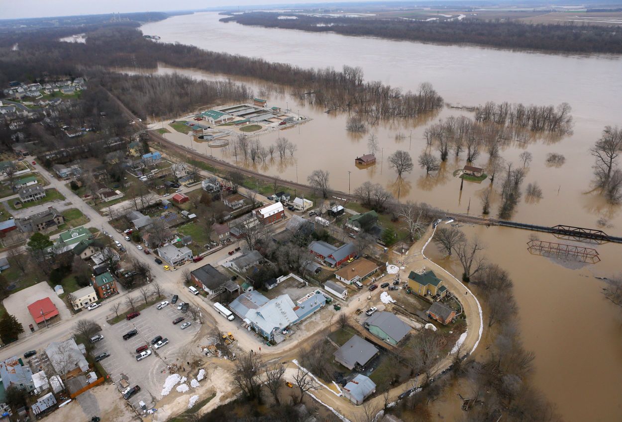 Mississippi River flooding in Kimmswick